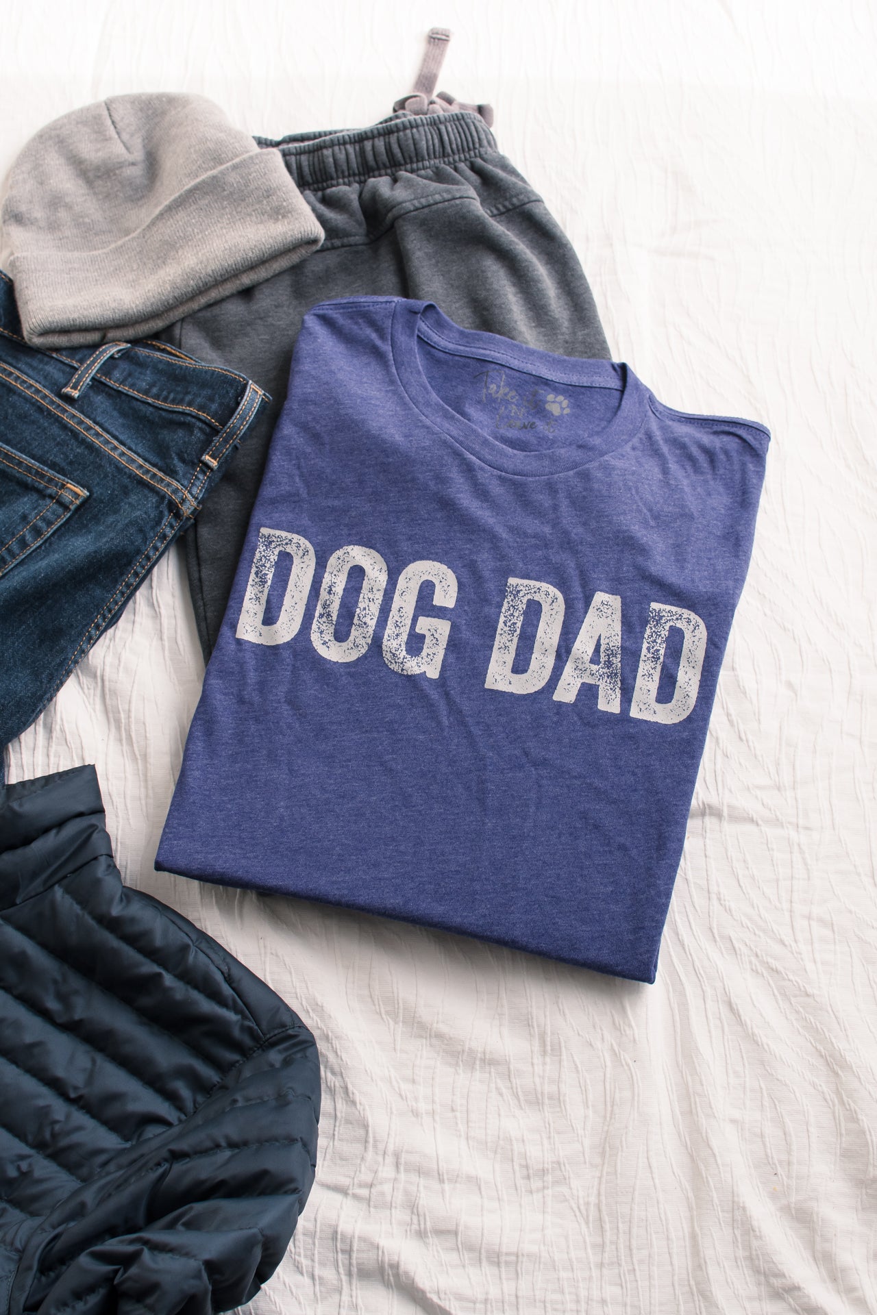 Dog Dad Indigo Blue Mens Tee Take it N Leave it